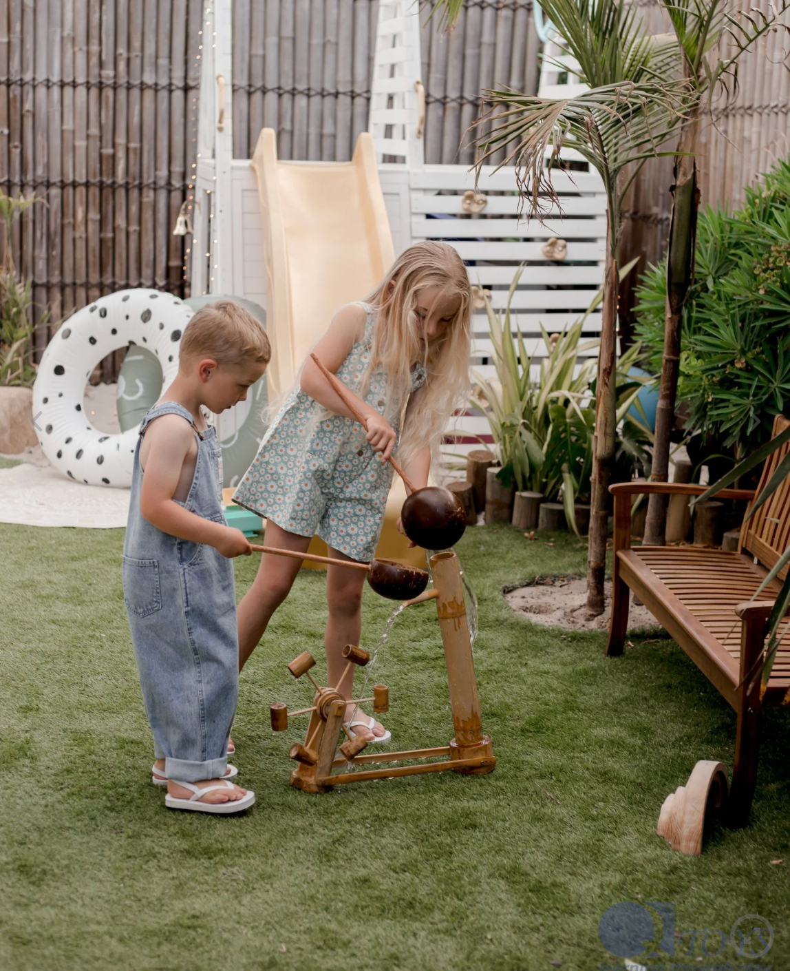Bamboo Water Mill - Natural Water Play
