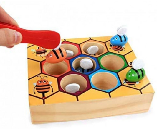 Wooden Bee Sorting Set