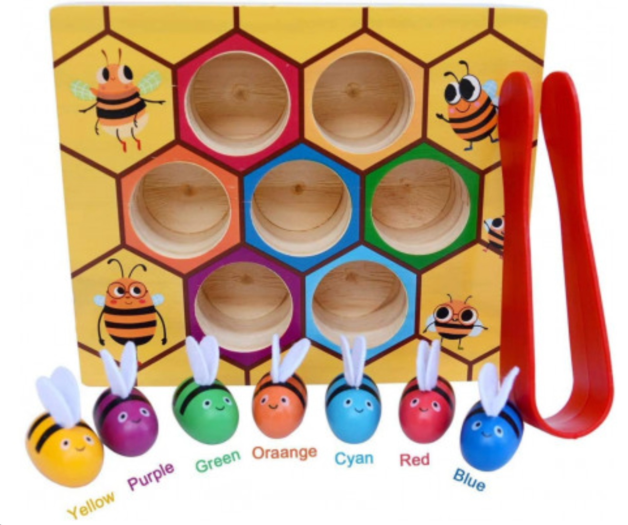 Wooden Bee Sorting Set