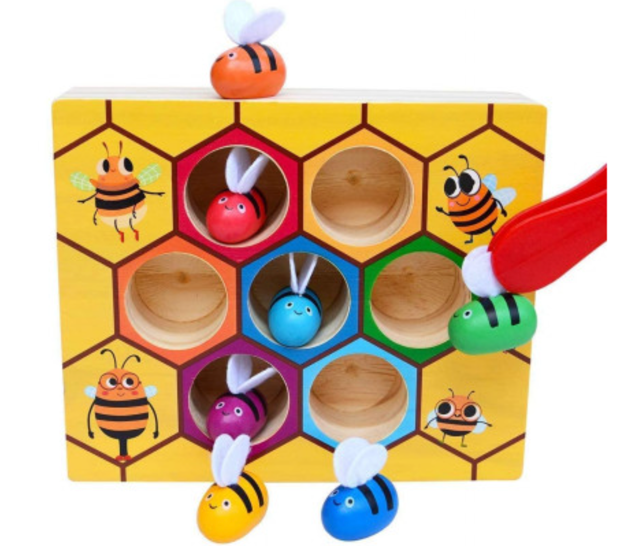 Wooden Bee Sorting Set