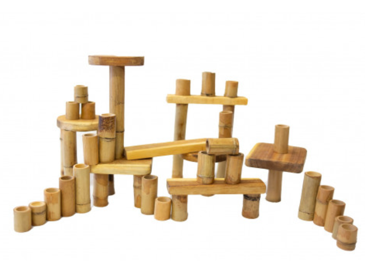 Bamboo Building Set - 46 Pieces