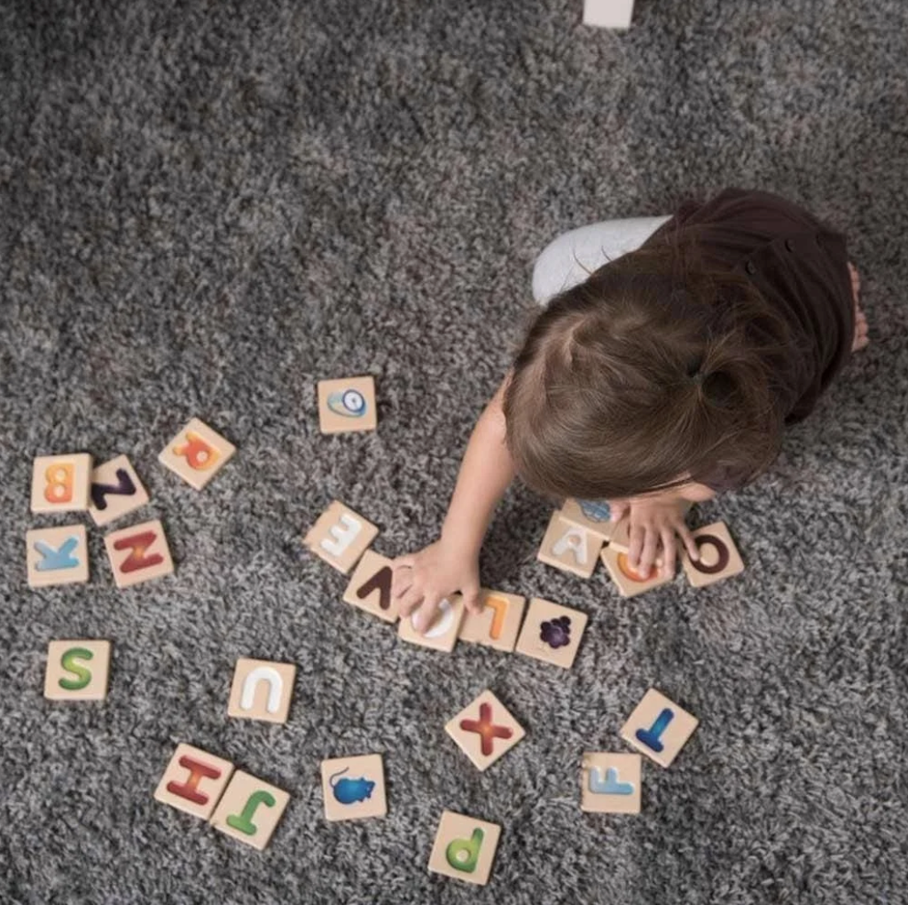 Wooden Alphabet Tiles