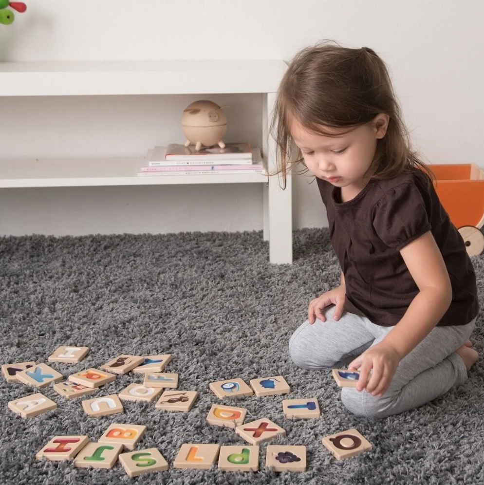 Wooden Alphabet Tiles