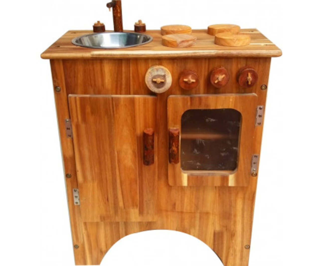 Wooden Stove and Sink Set