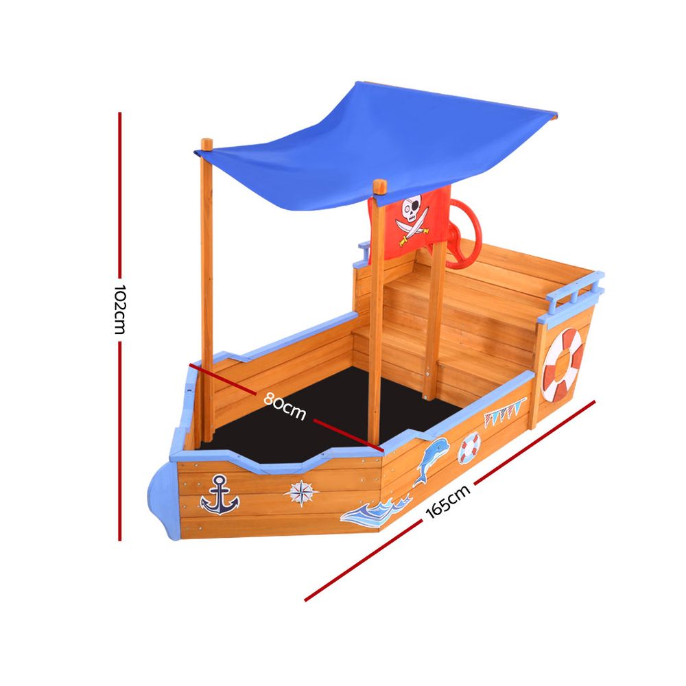 Boat Sand Pit With Canopy