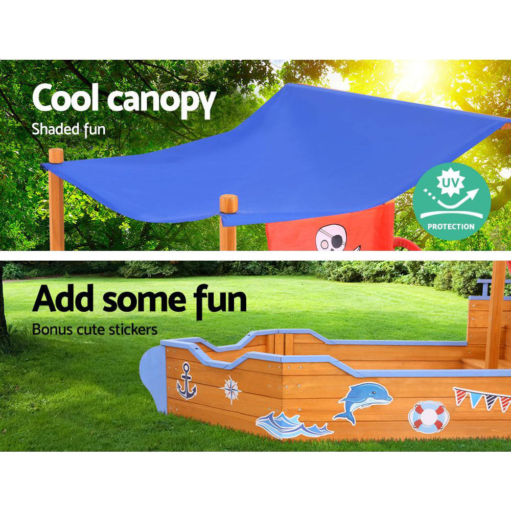 Boat Sand Pit With Canopy