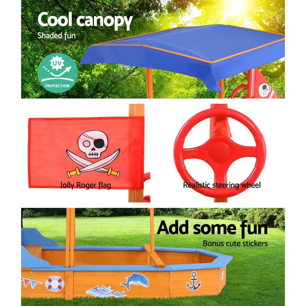 Boat-shaped Canopy Sand Pit